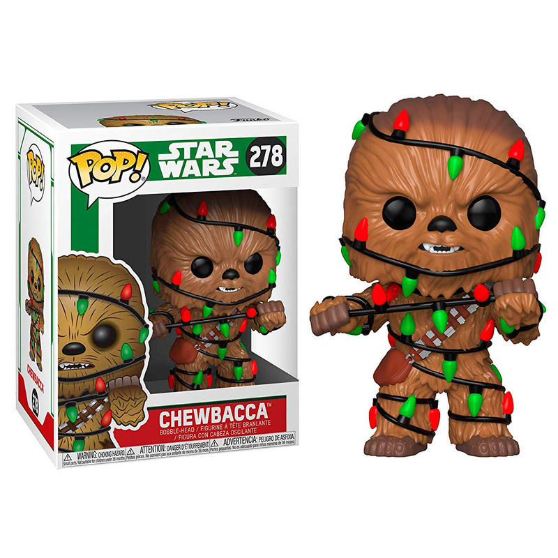 Figurine Funko POP! Star Wars Holiday Chewie with Lights, vue 2