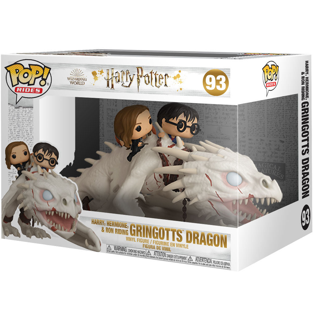 Figurine Funko POP! Gringotts Dragon con Harry, Ron y Hermione Harry Potter, vue 3