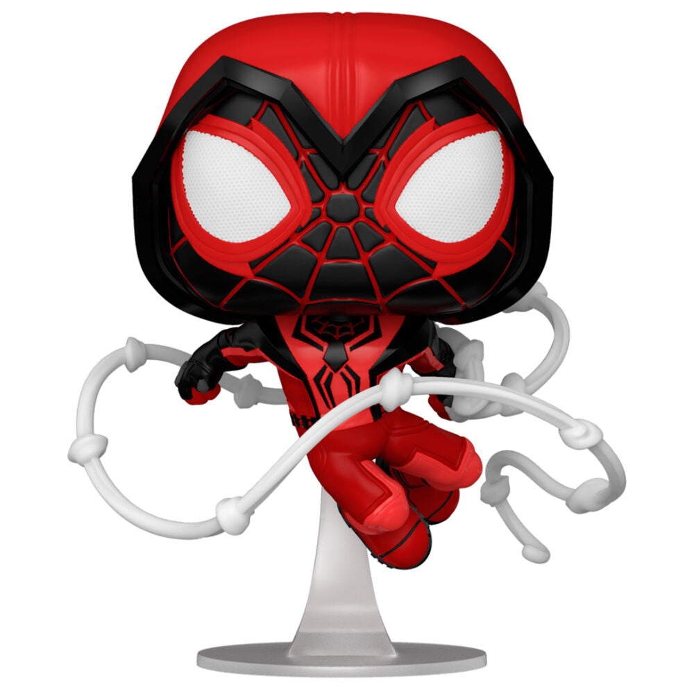Figurine Funko POP! Marvel Spiderman Miles Morales Crimson Cowl Suit, vue 3