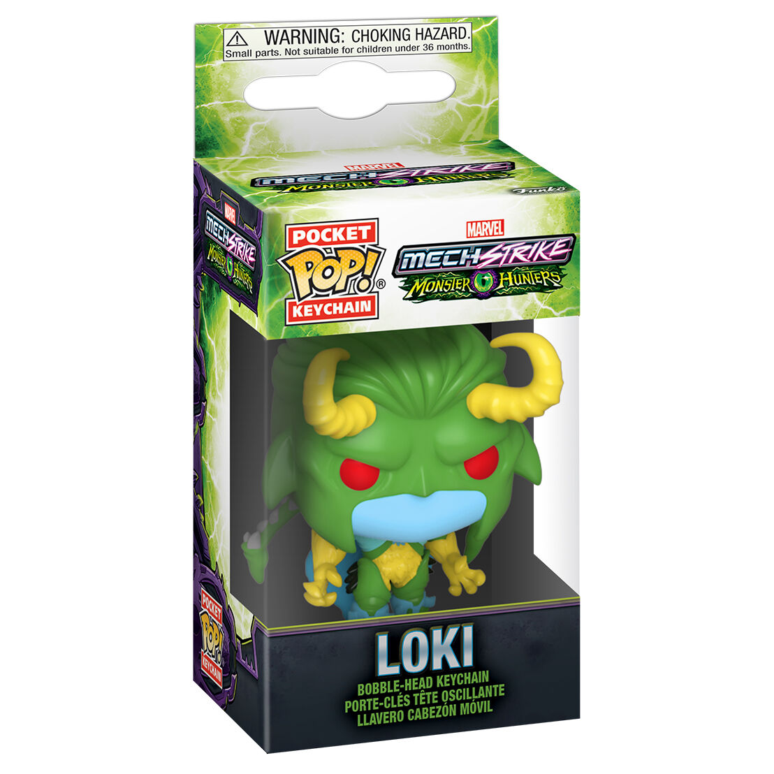 Porte-clés Funko Pocket POP! Marvel Monster Hunters Loki, vue 3