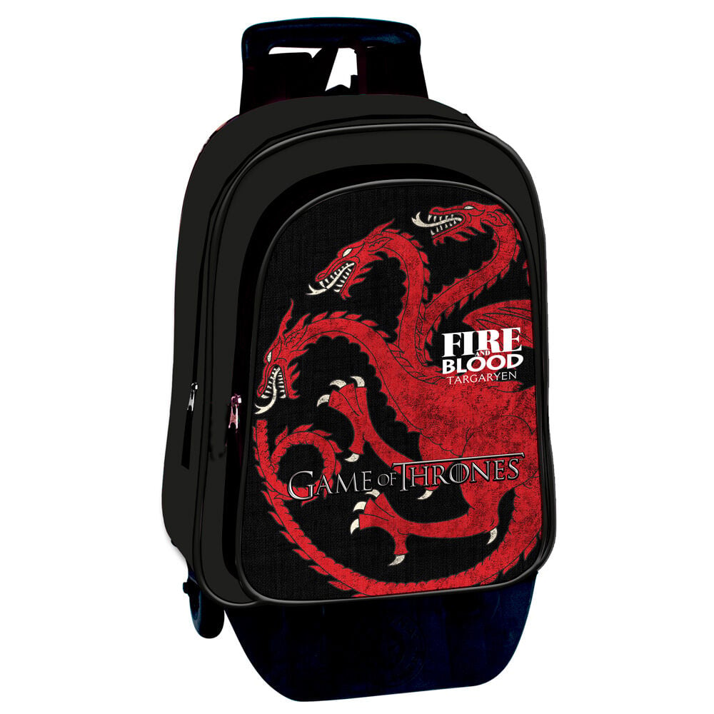Cartable à roulettes Game of Thrones Fire and Blood Targaryen 42 cm