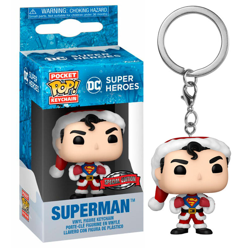 Porte-clés Funko Pocket POP! DC Comics Holiday Superman Exclusive, vue 3