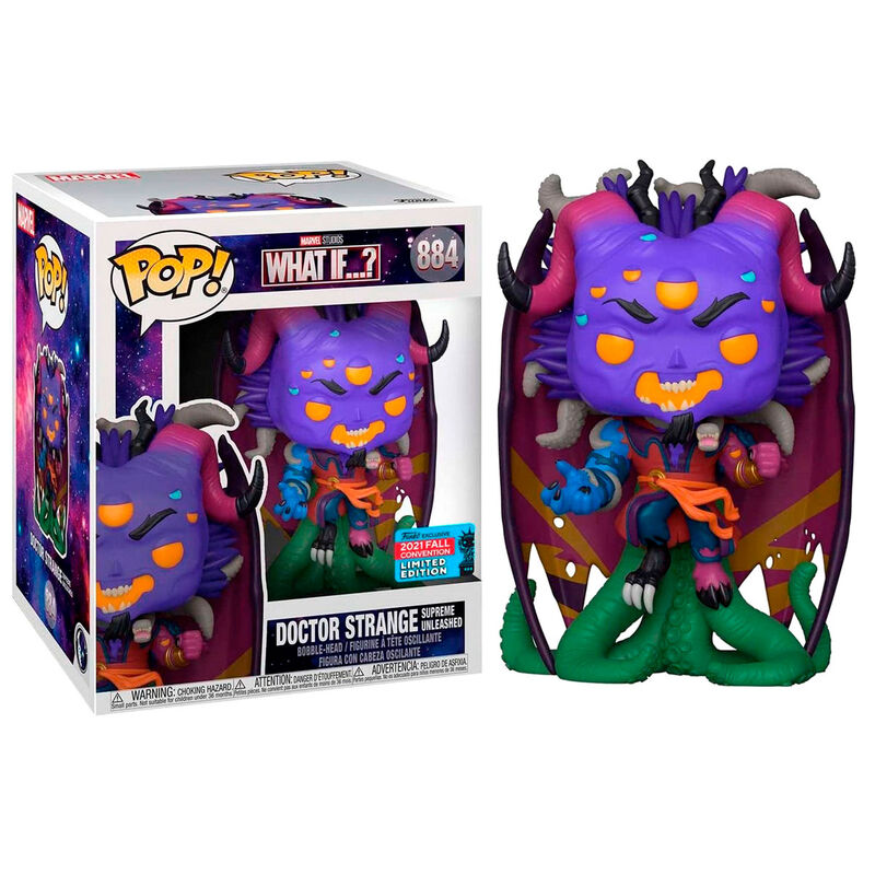 Figurine Funko POP! Marvel What If...? Doctor Strange Supreme Exclusive, vue 3