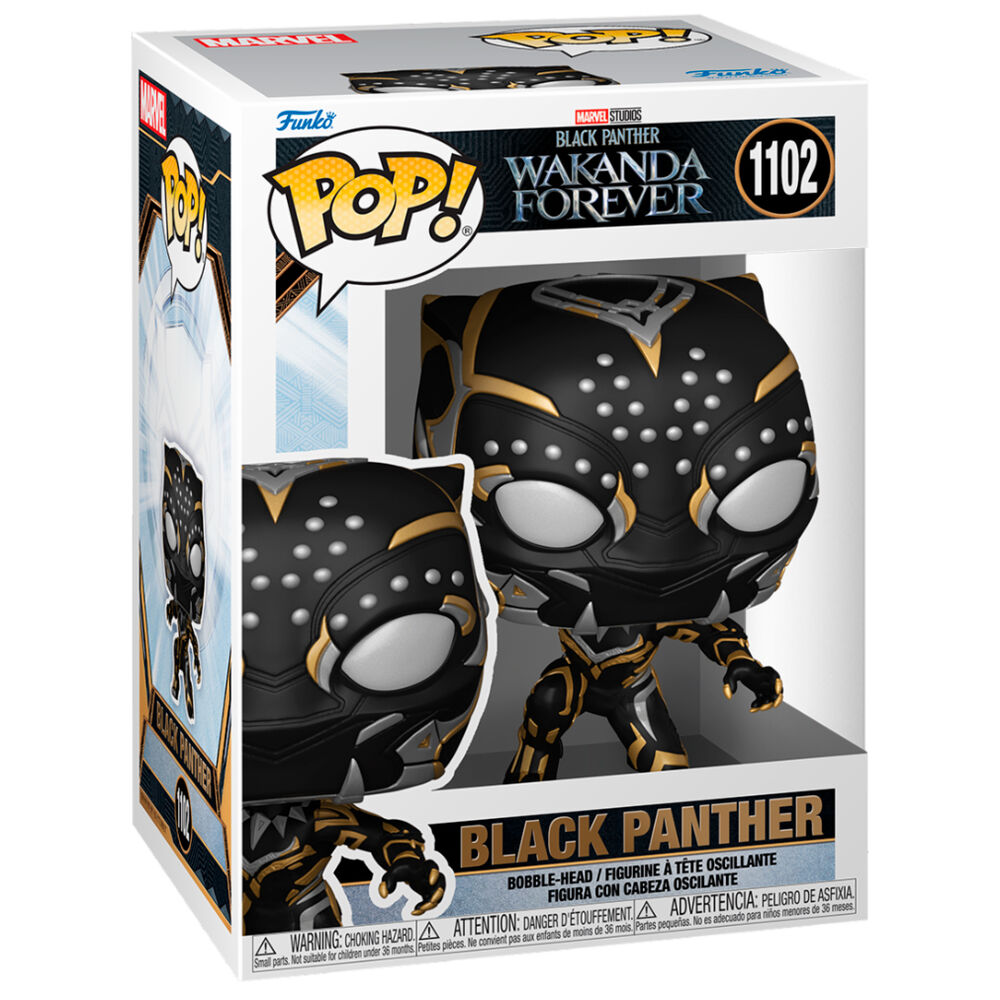 Figurine Funko POP! Marvel Black Panther Wakanda Forever Black Panther, vue 3