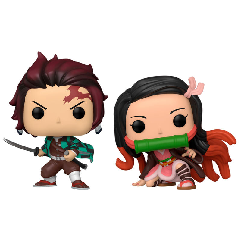 Figurine Funko POP! Blister 2 figuras POP Demon Slayer Kimetsu no Yaiba Tanjiro & Nezuko Exclusive, vue 2