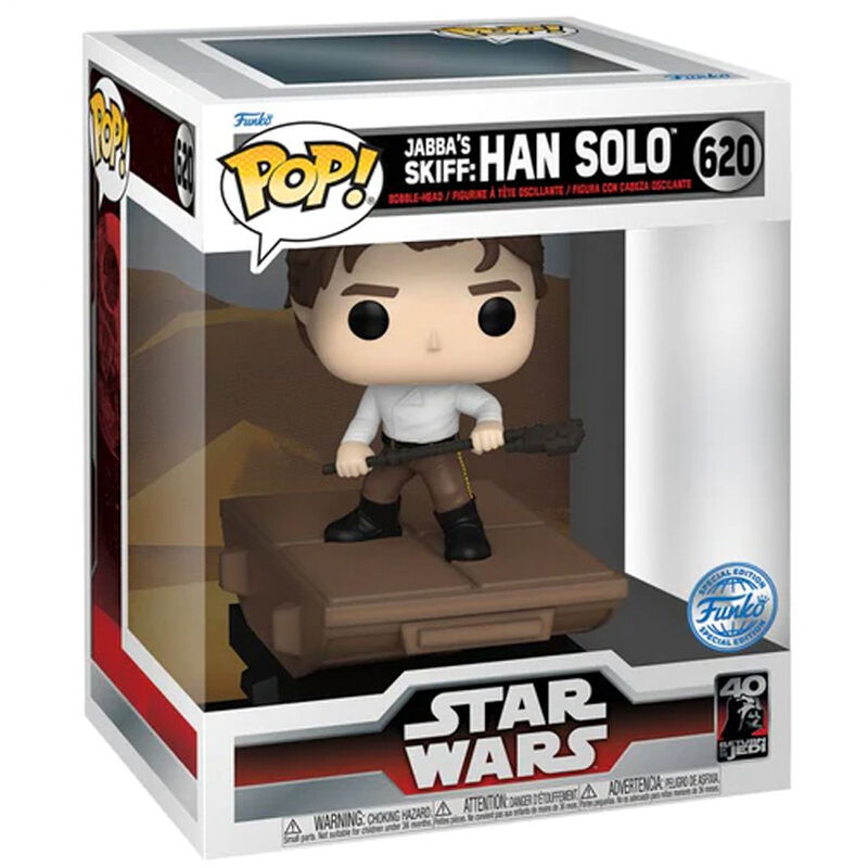 Figurine Funko POP! Deluxe Star Wars Jabba Skiff Han Solo Exclusive, vue 2