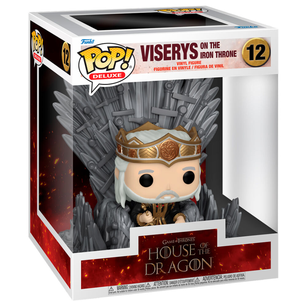 Figurine Funko POP! Deluxe La Casa del Dragon Viserys on the Iron Throne, vue 2