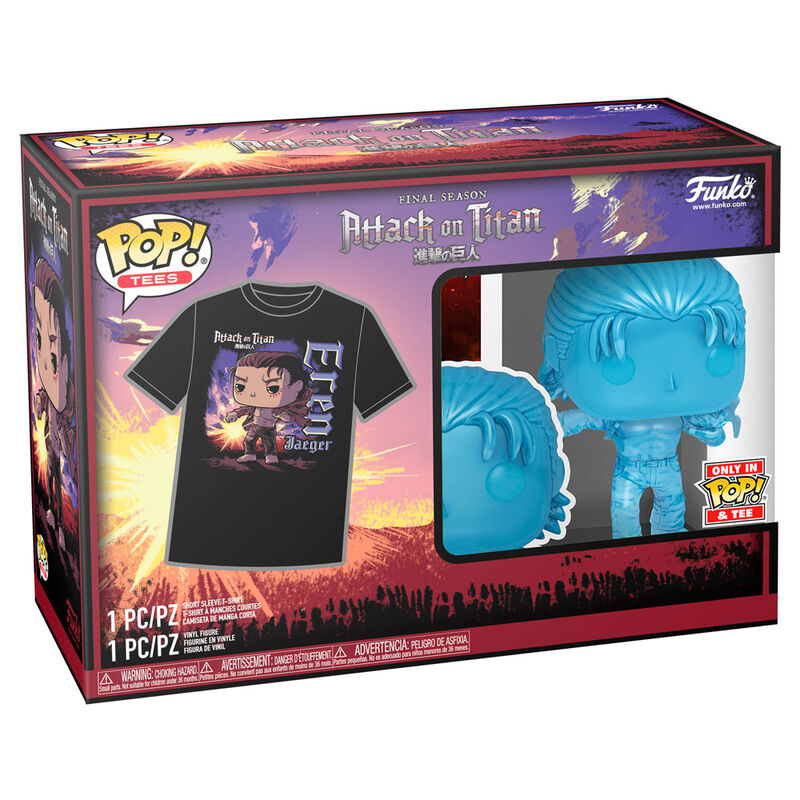 Figurine Funko POP! Set figura POP & Tee Attack on Titan Eren Exclusive, vue 4