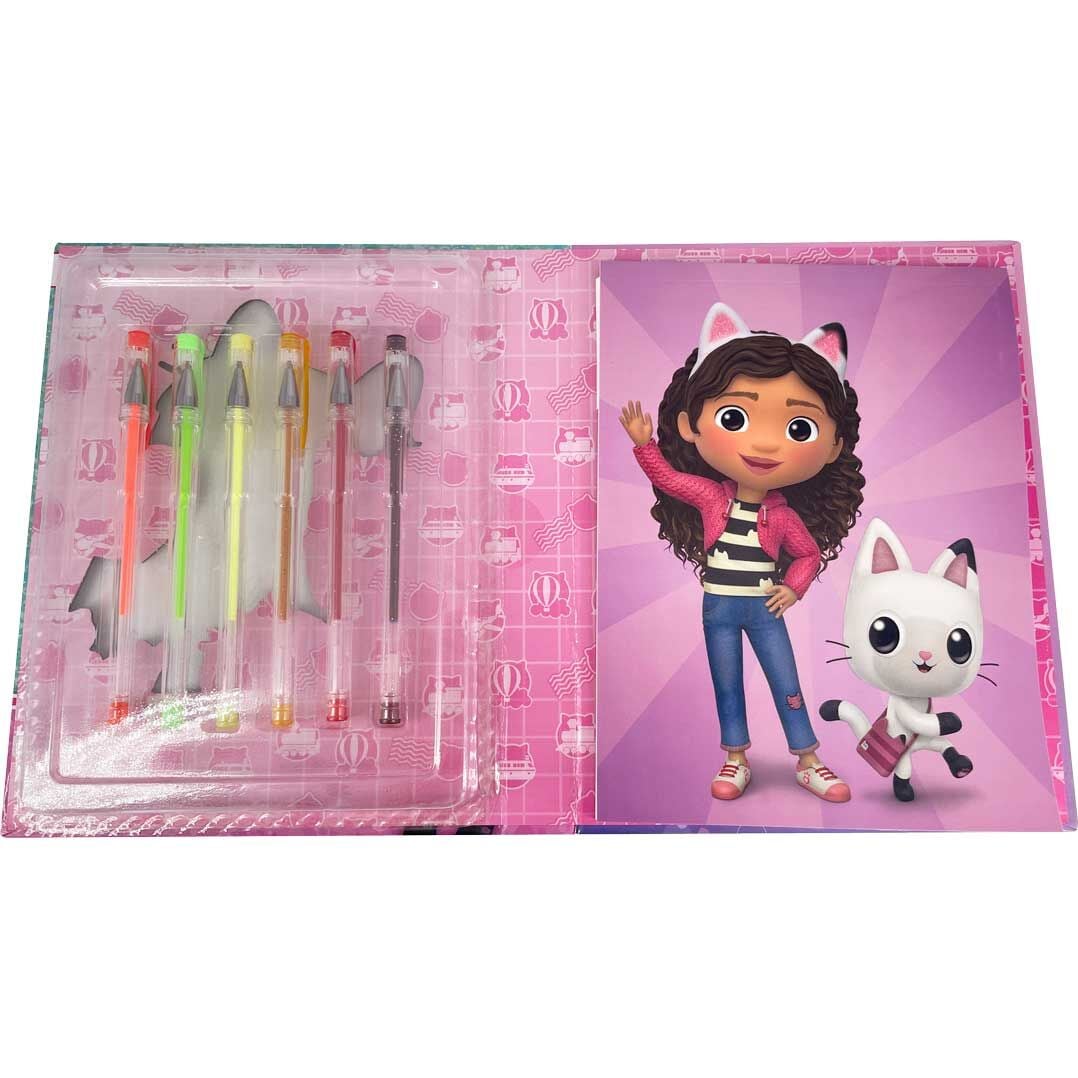 Set de papeterie Gabbys Dollhouse notebook + 6 gel pens, vue 3