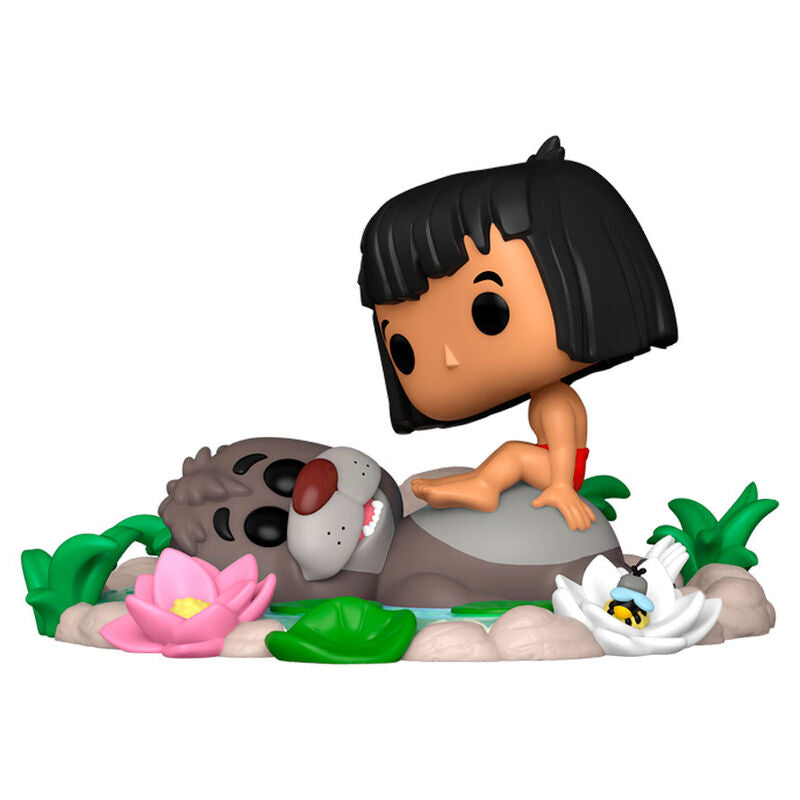 Figurine Funko POP! Moment Disney El Libro de la Selva Baloo & Mowgli, vue 2