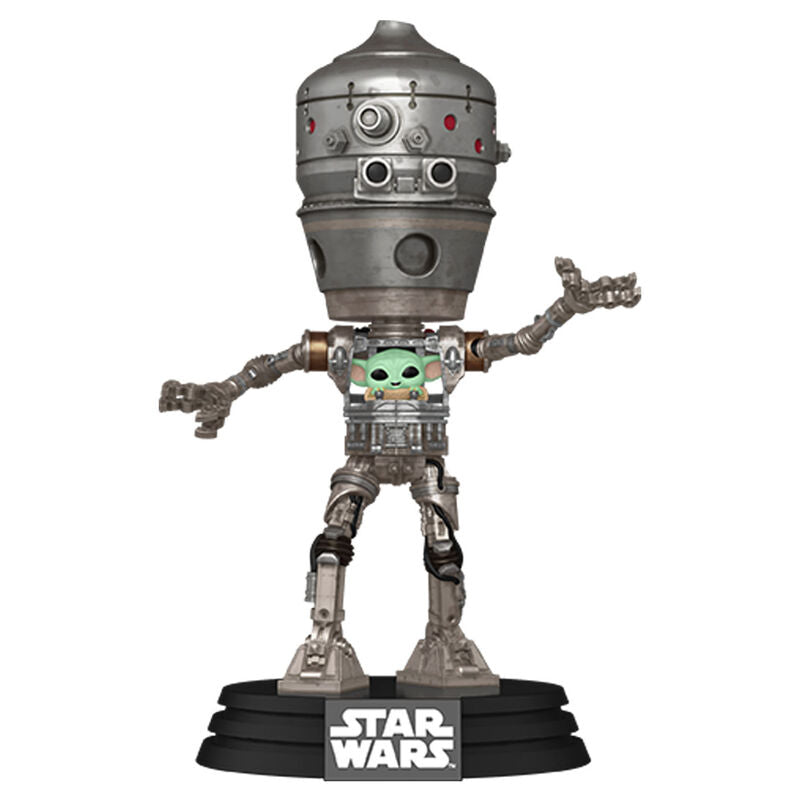 Figurine Funko POP! Deluxe Star Wars The Mandalorian IG 12 with Grogu, vue 2