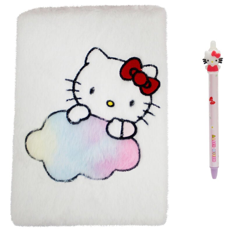 Set de papeterie Hello Kitty peluche notebook + pen