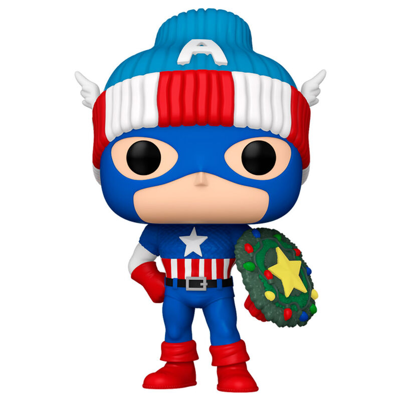 Figurine Funko POP! Marvel Capitan America Holiday, vue 2