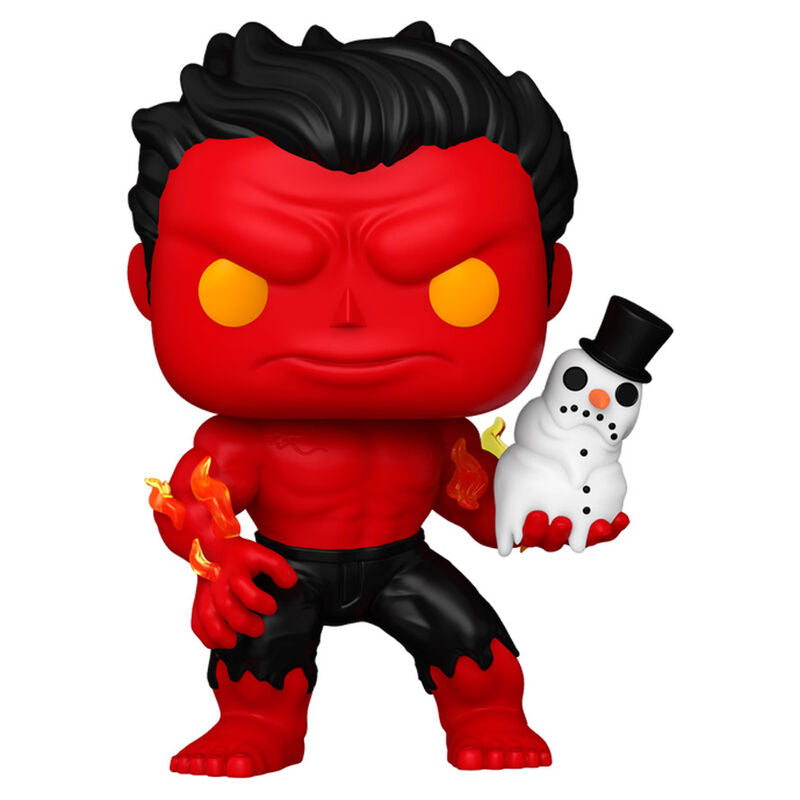 Figurine Funko POP! Marvel Red Hulk with Snowman, vue 2