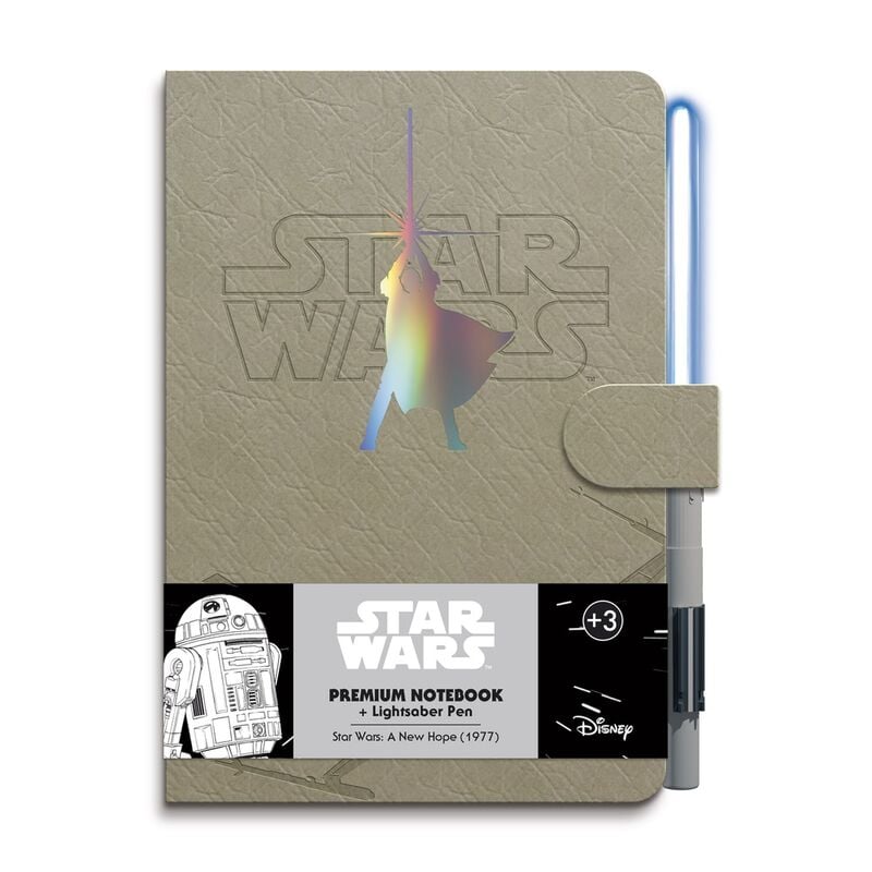 Cahier premium Star Wars Luke Skywalker + light sabre pen
