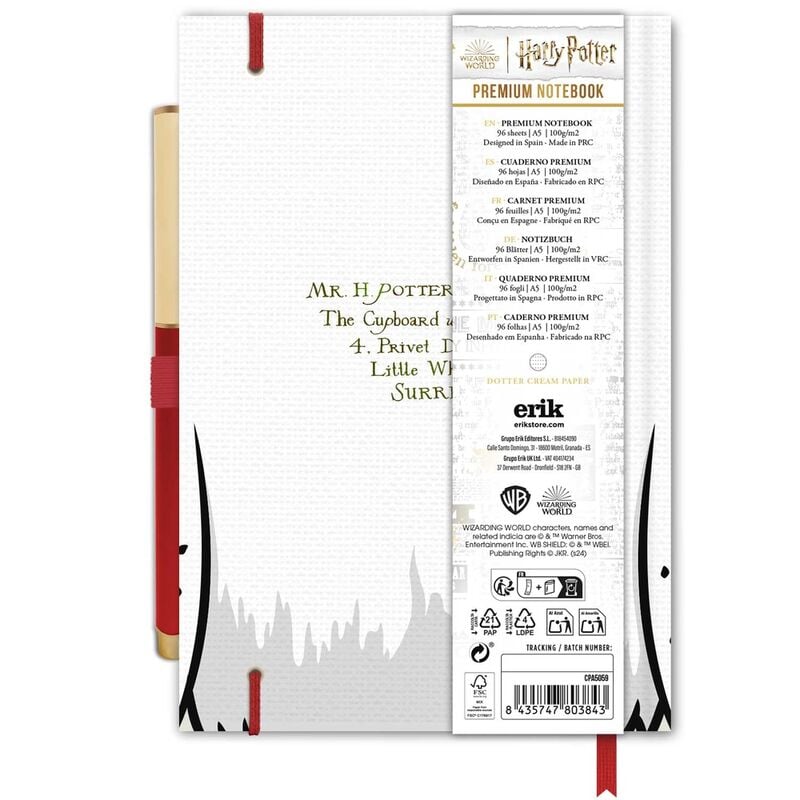 Cahier premium Harry Potter Hedwig + pen, vue 2