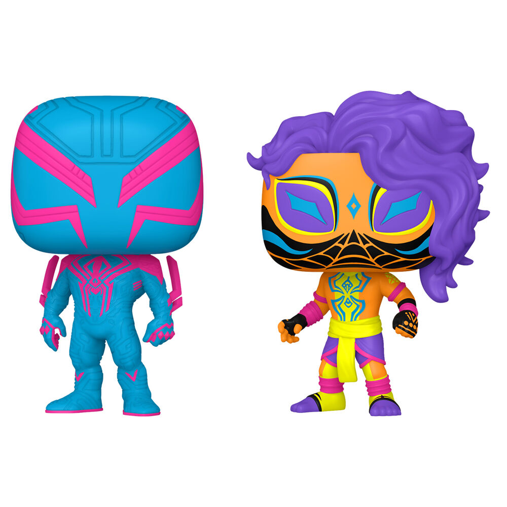 Figurine Funko POP! Blister 2 figuras POP Spider Man Spider Man 2099 & Spider Man India Exclusive, vue 2