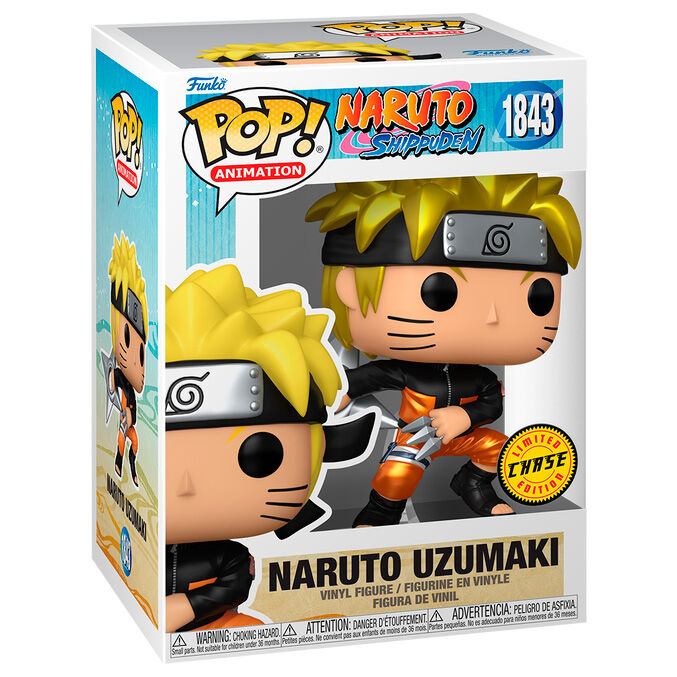 Figurine Funko POP! Naruto Shippuden Naruto Uzumaki 5 + 1 Chase, vue 5