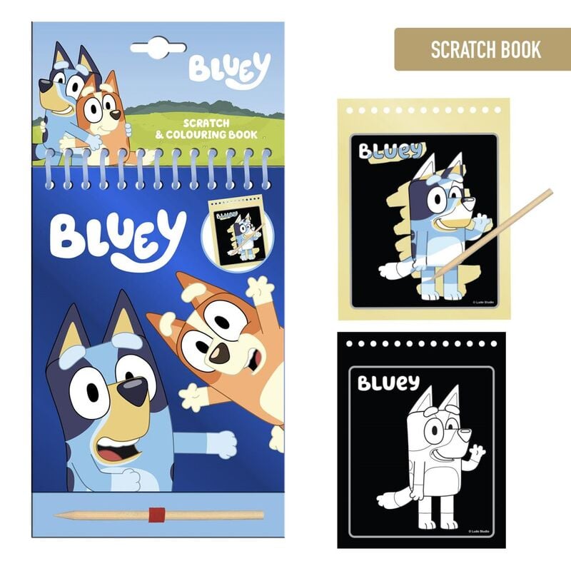 Set de papeterie Bluey scratch