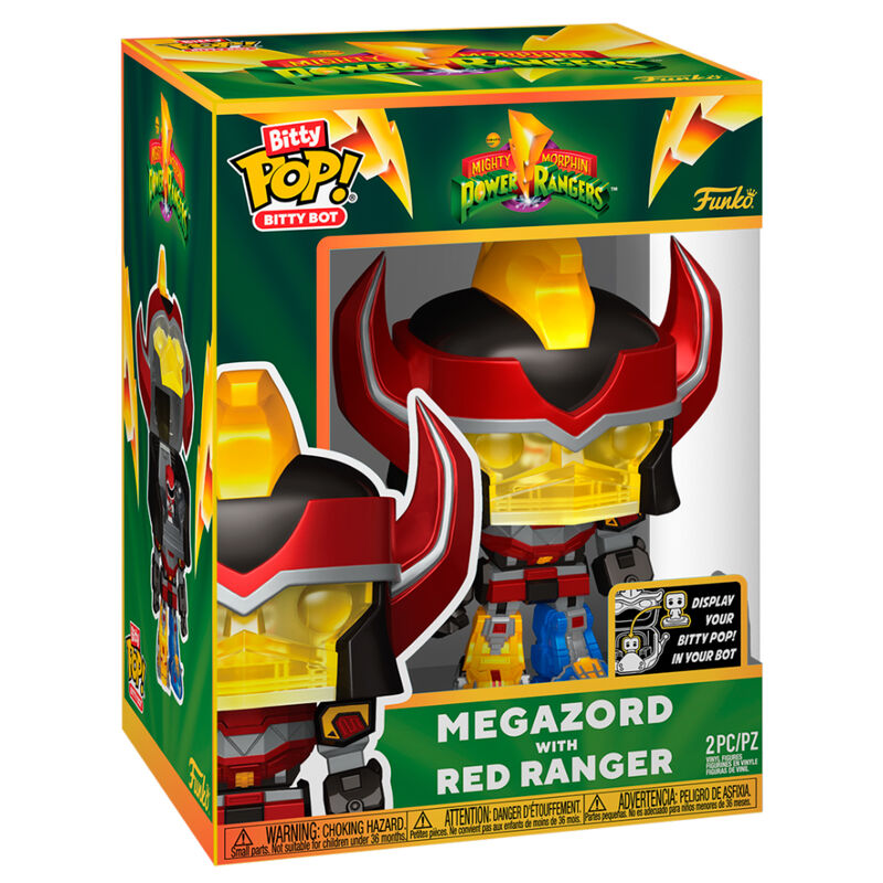 Figurine Funko POP! Bitty Bots Mighty Morphin Power Rangers Megazord with Red Ranger, vue 2