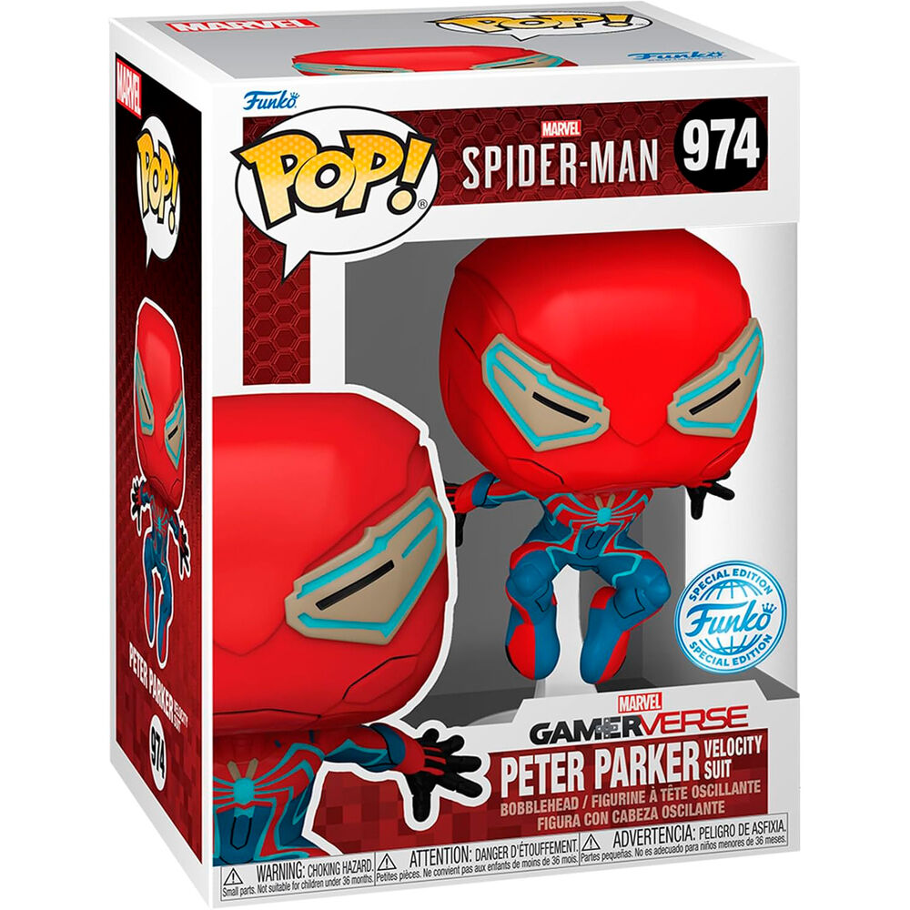 Figurine Funko POP! Marvel Spider Man Peter Parker Exclusive, vue 2