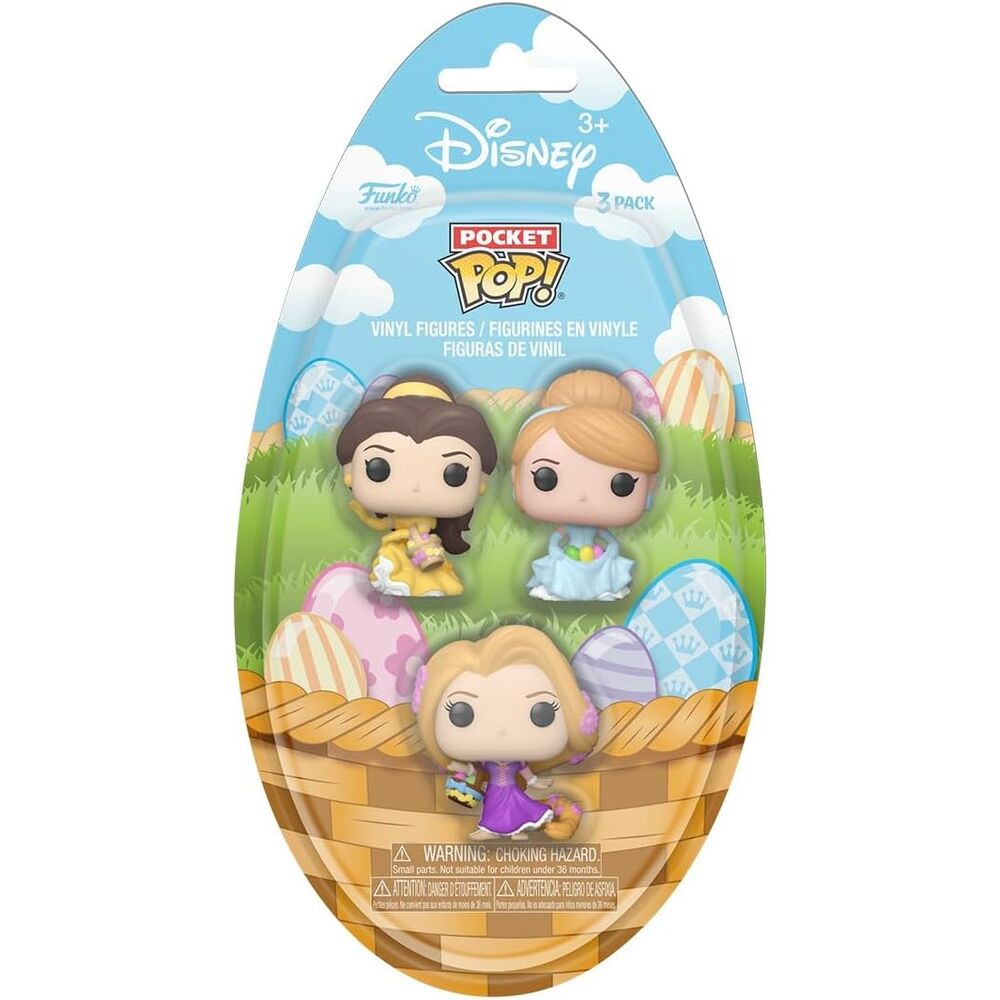 Figurine Funko POP! Blister 3 figuras Pocket POP Disney Princesas Pascua, vue 2