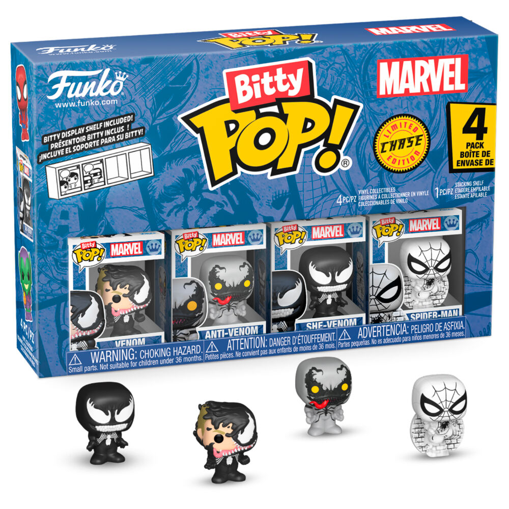 Figurine Funko POP! Blister 4 figuras Bitty POP Marvel Spider Man Venom, vue 2