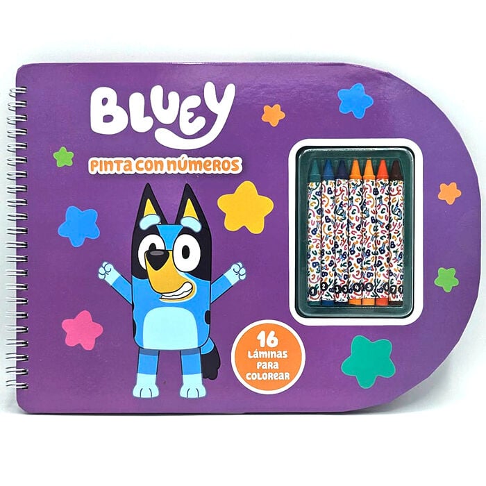 Set de papeterie Bluey paint avec numbers notebook