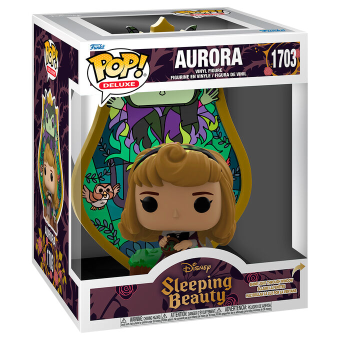 Figurine Funko POP! Deluxe Disney La Bella Durmiente Aurora Maleficent Stained Glass, vue 2