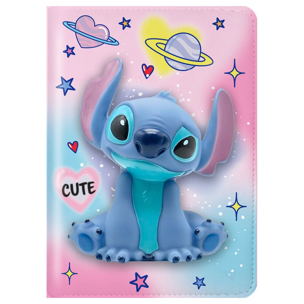 Cahier Disney Stitch Squshy + pompom pen, vue 3