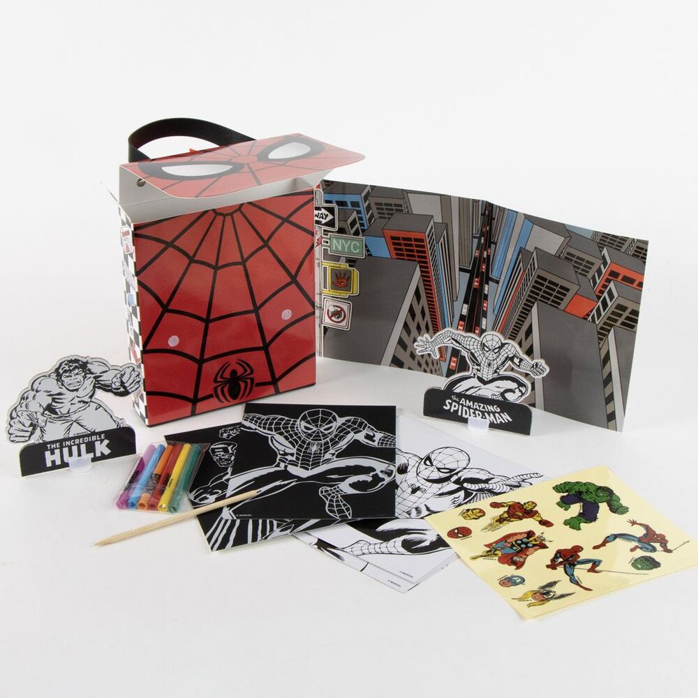 Coloriage Marvel Spiderman backpack set, vue 4