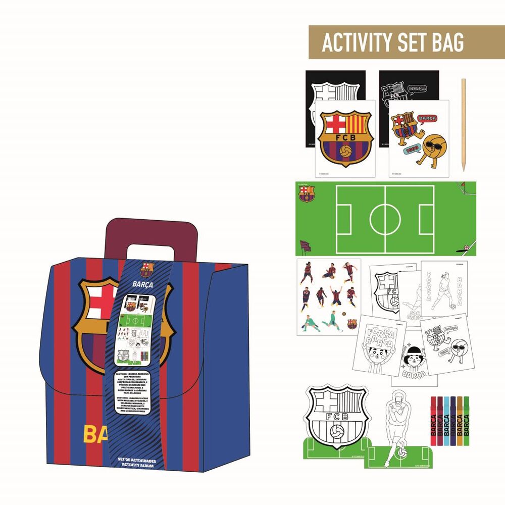 Set de papeterie F.C. Barcelona Colouring backpack