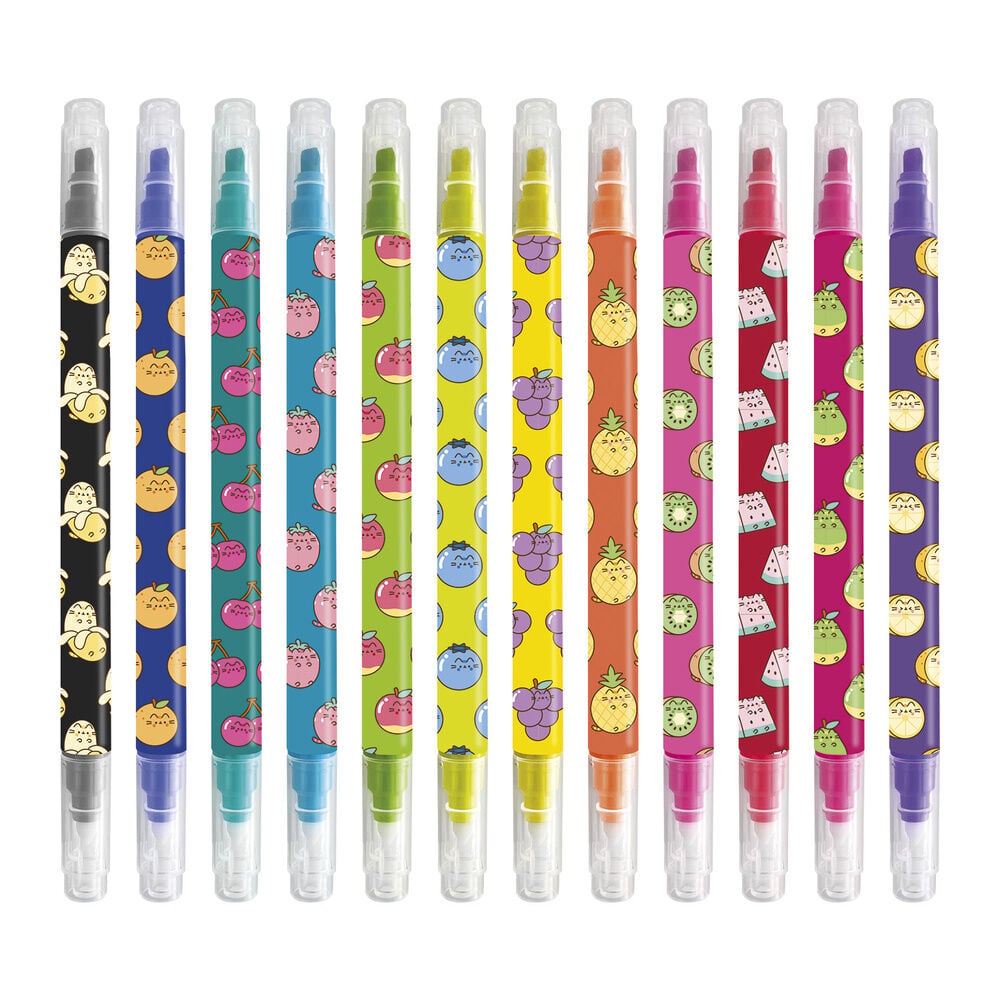 Coloriage Pusheen Fruits set of 12