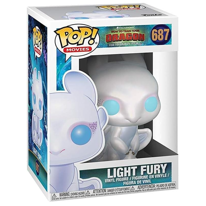 Figurine Funko POP! How to Train your Dragon 3 Light Fury, vue 3
