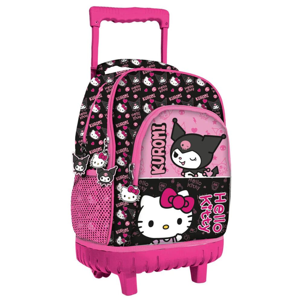 Cartable à roulettes Hello Kitty & Kuromi 44 cm