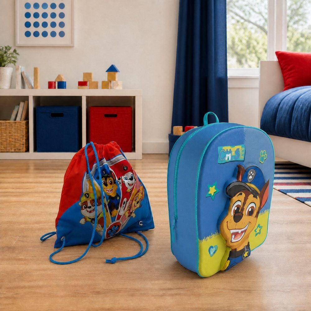 Sac à dos Paw Patrol Kids’ + Drawstring Bag Offer Pack