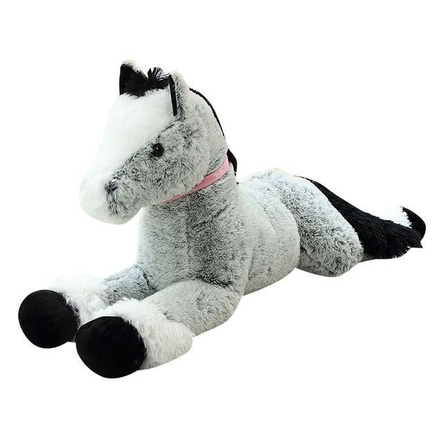 Peluche cheval couché 80 cm sur Peluche cheval couché 80 cm sur