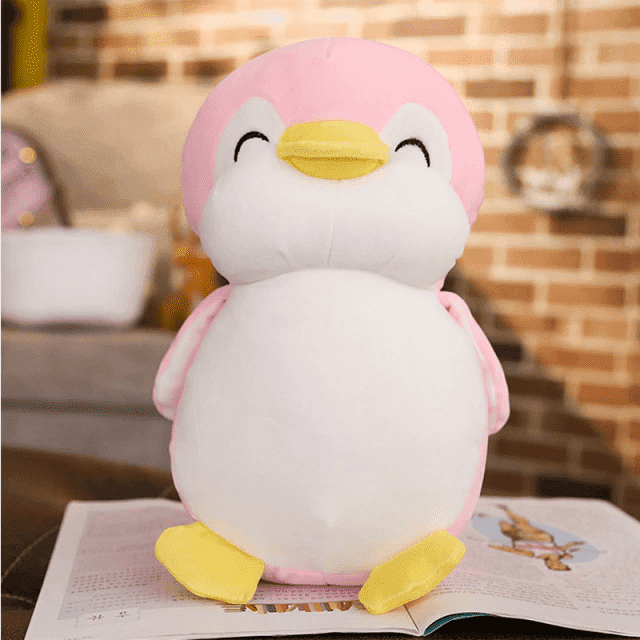 peluche-geante-pingouin-rose