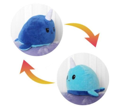 Wendbares Kuscheltier Einhorn Blau