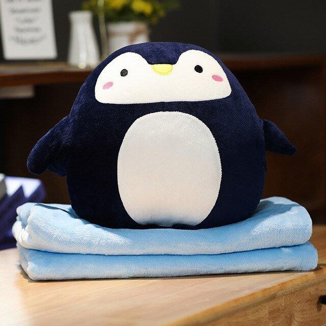 Kuscheltier Pinguin Handwärmer mit Decke
