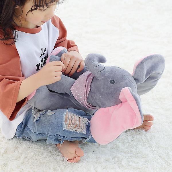 Kuscheltier Elefant Grau und Rosa