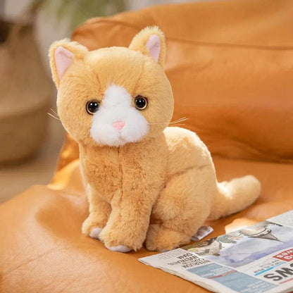peluche chat bébé roux