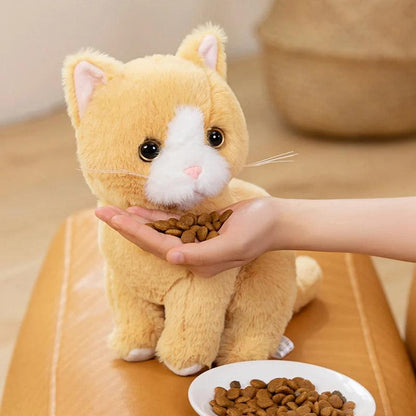 peluche chat bébé jaune