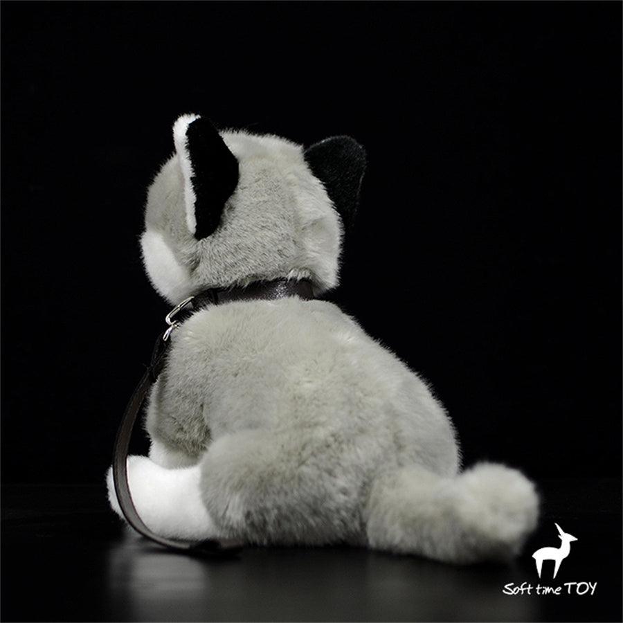 Kuscheltier Hund Husky Grau