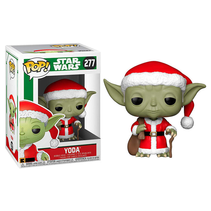 Figurine Funko POP! Star Wars Holiday Santa Yoda, vue 2