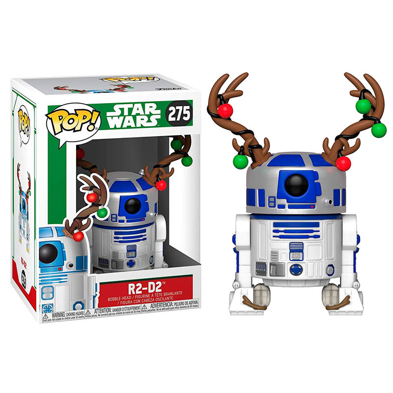 Figurine Funko POP! Star Wars Holiday R2 D2 with Antlers, vue 2