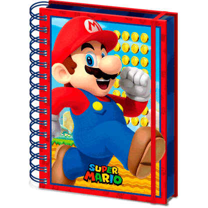 Cahier Super Mario Bros A5 lenticular