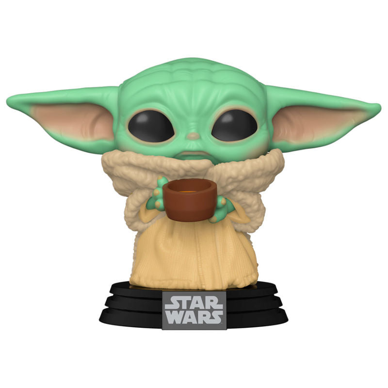 Figurine Funko POP! Funko POP Star Wars Mandalorian The Child with Cup, vue 2