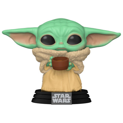 Figurine Funko POP! Funko POP Star Wars Mandalorian The Child with Cup, vue 2