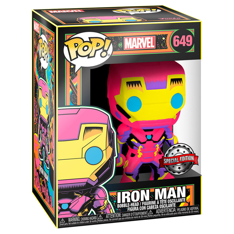 Figurine Funko POP! Marvel Iron Man Black Light Exclusive, vue 2